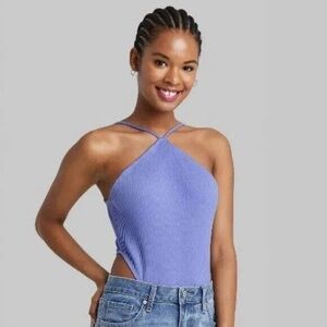 Women's High Cut Bodysuit - Wild Fable - Periwinkle Blue Size XXL NWT